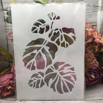 A4 29Cm Grote Brede Bladeren Diy Gelaagdheid Stencils Muur Schilderen Plakboek Kleuring Embossing Album Decoratieve Template