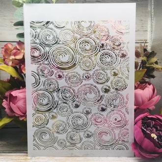 A4 29Cm Jaarlijkse Ring Textuur Diy Gelaagdheid Stencils Muur Schilderen Plakboek Kleuring Embossing Album Decoratieve Template