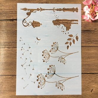 A4 29Cm Lover Straat Paardebloem Diy Gelaagdheid Stencils Muur Schilderen Plakboek Kleuring Embossing Album Decoratieve Template