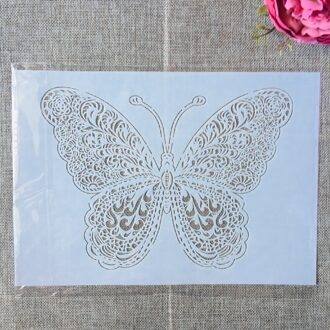 A4 29Cm Mandala Grote Vlinder Diy Gelaagdheid Stencils Muur Schilderen Plakboek Kleuring Embossing Album Decoratieve Template