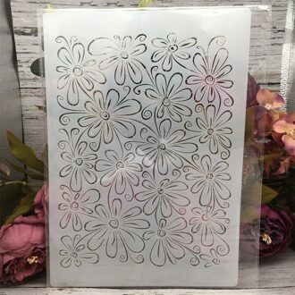 A4 29Cm Transparante Bloemen Textuur Diy Gelaagdheid Stencils Muur Schilderen Plakboek Kleuring Embossing Album Decoratieve Template