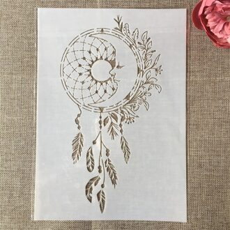 A4 29Cm Uw Dromenvanger Diy Gelaagdheid Stencils Muur Schilderen Plakboek Kleuring Embossing Album Decoratieve Template