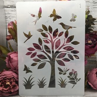 A4 29cm Vlinder Vogel Bloem DIY Gelaagdheid Stencils Schilderij Plakboek Kleuring Embossing Album Decoratieve Papier Template