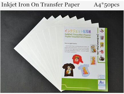(A4*50 Stuks) top Inkjet Heat Iron Op Transfer Papier Opstrijkpatronen Papel Houshold Thermische Transfer HT-150EX
