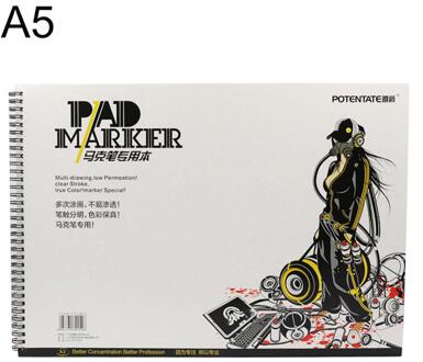 A4/A5 32 Vellen Waterdichte Spiraal Marker Pads Schetsboek Tekening Briefpapier
