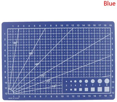 A4/A5 Grid Lijnen Self Healing Snijmat Craft Card Stof Leer Papier Board Diy Gereedschap Houtbewerking Matten Handgemaakte matten 21x15cm blauw