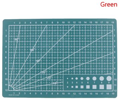 A4/A5 Grid Lijnen Self Healing Snijmat Craft Card Stof Leer Papier Board Diy Gereedschap Houtbewerking Matten Handgemaakte matten 21x15cm groen