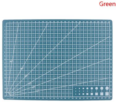 A4/A5 Grid Lijnen Self Healing Snijmat Craft Card Stof Leer Papier Board Diy Gereedschap Houtbewerking Matten Handgemaakte matten 30x22cm groen