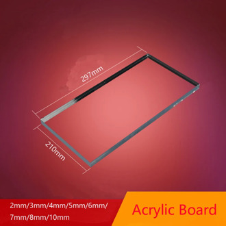 A4 acrylic board Clear Transparent Extruded Plexiglass Sheet organic polymethyl methacrylate 1mm 3mm 8mm thickness 297x210mm