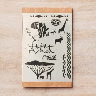 A4 Afrikaanse Dieren Giraffe Diy Gelaagdheid Stencils Schilderij Plakboek Kleuring Embossing Album Decoratieve Template 29*21 Cm