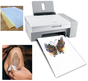 A4 Art Tattoos Paper DIY Waterproof Temporary Tattoo Skin Paper With Inkjet or Laser Printing Printers For Tatoo Men Children