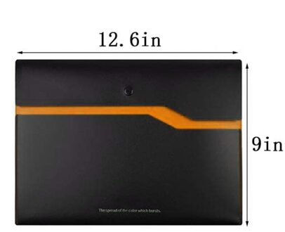 A4 Bestand Envelop Map Double-Layer Plastic Clip Met Drukknoop Ploy Document File Organizer Voor School/Home/Kantoor geel