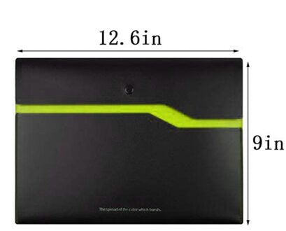 A4 Bestand Envelop Map Double-Layer Plastic Clip Met Drukknoop Ploy Document File Organizer Voor School/Home/Kantoor groen