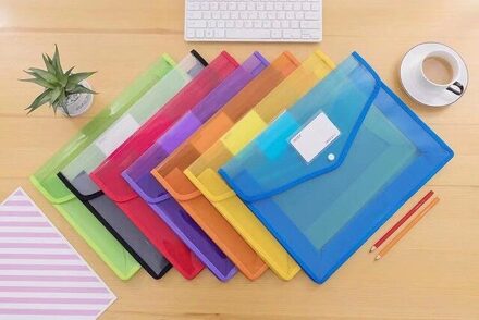 A4 Bestand Grote Capaciteit Map Papier Bestand Zak Transparante Map Tas Kantoor School Stationery Opbergtas zwart