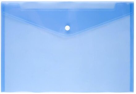 A4 Clear Document Zak Papier Bestandsmap Briefpapier School Office Case Pp 6 Kleuren blauw
