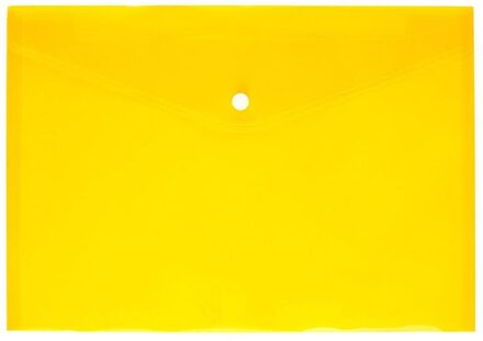 A4 Clear Document Zak Papier Bestandsmap Briefpapier School Office Case Pp 6 Kleuren geel