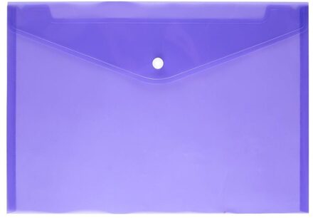 A4 Clear Document Zak Papier Bestandsmap Briefpapier School Office Case Pp 6 Kleuren paars