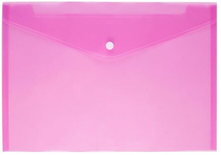 A4 Clear Document Zak Papier Bestandsmap Briefpapier School Office Case Pp 6 Kleuren roos