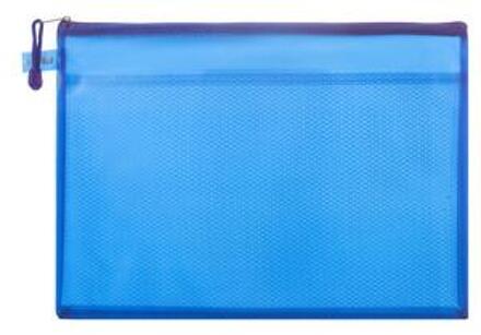 A4 Conferentie Materialen Bestand Bestand Zak Dikke Kleur Clip Mesh Dubbellaags Frosted Rits Zak Pvc Document Zak 1