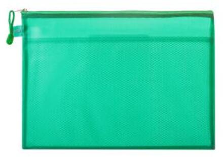 A4 Conferentie Materialen Bestand Bestand Zak Dikke Kleur Clip Mesh Dubbellaags Frosted Rits Zak Pvc Document Zak 2