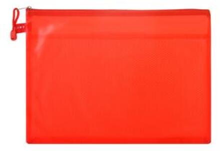 A4 Conferentie Materialen Bestand Bestand Zak Dikke Kleur Clip Mesh Dubbellaags Frosted Rits Zak Pvc Document Zak 3