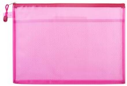 A4 Conferentie Materialen Bestand Bestand Zak Dikke Kleur Clip Mesh Dubbellaags Frosted Rits Zak Pvc Document Zak 6