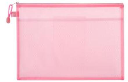 A4 Conferentie Materialen Bestand Bestand Zak Dikke Kleur Clip Mesh Dubbellaags Frosted Rits Zak Pvc Document Zak 7