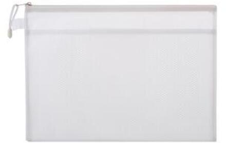 A4 Conferentie Materialen Bestand Bestand Zak Dikke Kleur Clip Mesh Dubbellaags Frosted Rits Zak Pvc Document Zak 8