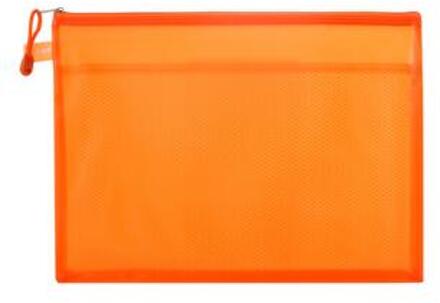 A4 Conferentie Materialen Bestand Bestand Zak Dikke Kleur Clip Mesh Dubbellaags Frosted Rits Zak Pvc Document Zak