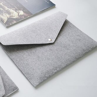 A4 Envelop Chemische Vilt Bestandsmap Duurzaam Aktetas Document Papier Bestandsmappen Carpetas Briefpapier voor Kantoorbenodigdheden licht grijs
