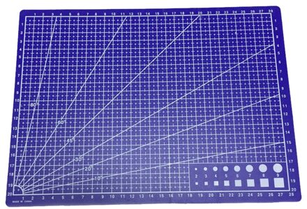 A4 Grid Lijnen Snijden Mat Craft Card Stof Leer Papier Board 30*22Cm Blauw