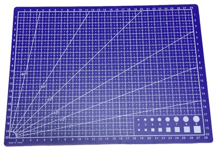 A4 Grid Lijnen Snijden Mat Craft Card Stof Leer Papier Board 30*22Cm Blauw