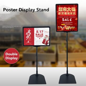 A4 Hoogte Verstelbare Rvs Poster Display Frame Teken Houder Sales Kartonnen Display Rekken Stand