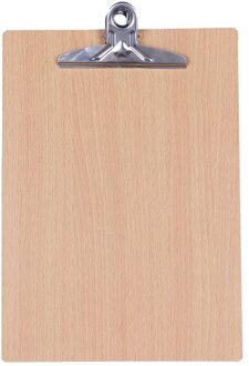 A4 Houten Klembord Bestandsmap Stationaire Board Hard Board Schrijven Plaat Clip Document Tas Bestand Map Klembord Rapport Kantoor