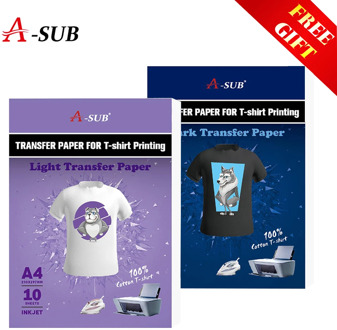 A4 inkjet transfer paper T-shirt transfer photo paper for dark or light color clothing 10 sheets/pack free shipping