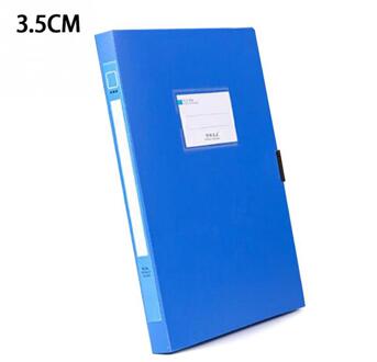 A4 Lichtgewicht Bestand Doos Document Bescherming En Behoud Dikke Bestand Case Draagbare Business Organizer Opbergdoos #903 blauw 3.5cm