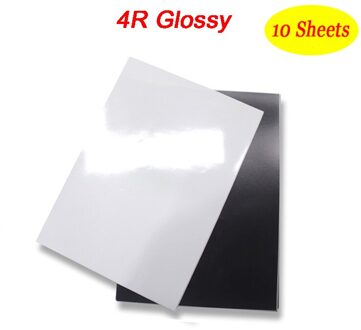 A4 Magnetische Fotografische Papier A4 4R Inkjet Printen Fotopapier Glossy Matte Stickers Diy Koelkast Magneet glanzend 4R 10 sheets