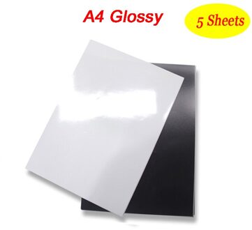 A4 Magnetische Fotografische Papier A4 4R Inkjet Printen Fotopapier Glossy Matte Stickers Diy Koelkast Magneet glanzend A4 5 sheets