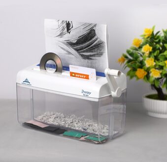 A4 Mini Draagbare Hand Papiervernietiger 3-In-1 Huishoudelijke Handleiding Shredder Document Bestand Cd Creditcard Snijden machine Tool Voor Thuis