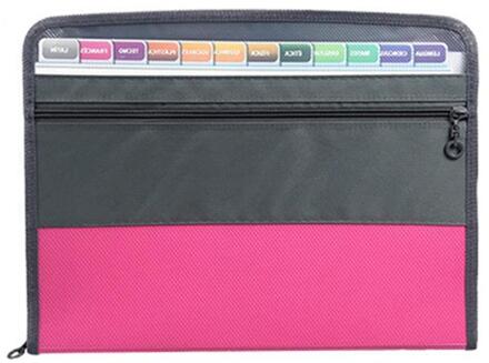 A4 Multi-layer Orgel Zak Rits Informatie Aktetas Document Bestand Map Student Test Papier Houder roze