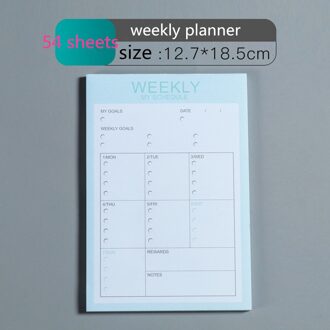 A4 Notebook Kawaii Dagelijks Wekelijks Maandelijkse Jaarlijks Kalender Planner Agenda Schedule Organizer Journal Boek Stationaire weekly blauw
