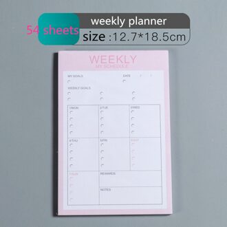 A4 Notebook Kawaii Dagelijks Wekelijks Maandelijkse Jaarlijks Kalender Planner Agenda Schedule Organizer Journal Boek Stationaire weekly roze