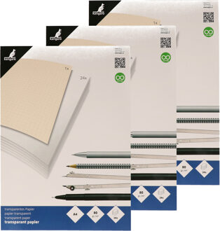 A4 overtrekpapier / transparant tekenpapier - 72x vellen - 80 grams - kopieer afbeeldingen