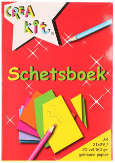 A4 schetsboeken voor tekeningen gekleurd papier 20 vellen - Schetsboeken
