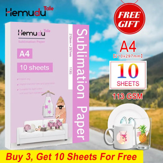 A4 Sublimation Transfer Photo Paper 113G 10sheets for Polyester T-Shirt Cushion Fabrics Phone Case Printing Design