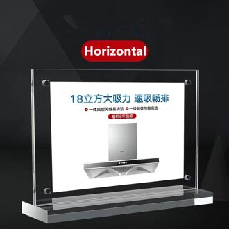 A4 T Vorm Double Side Magnetische Acryl Teken Kaarthouder Display Stand Menu Papier Stands Frame Voor Tafels Restaurants Teken board Horizontal