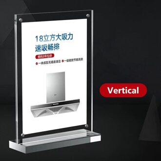 A4 T Vorm Double Side Magnetische Acryl Teken Kaarthouder Display Stand Menu Papier Stands Frame Voor Tafels Restaurants Teken board Vertical
