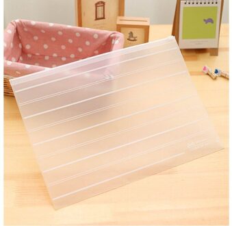 A4 Transparante Frosted Pull Kant Opbergtas Milieubescherming Bestand Zak Wetsvoorstel Data Opslag Bestand Zak