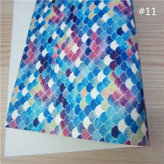 A4 Vel 8 "X 11.8" Mermaid Scales Glitter Stof Faux Pu Leer Stof Diy Oorbellen Supplies Craft Decoratie 1 Stuks F0065