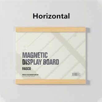 A4 Wandmontage Glas Foto Fotolijst Etalage Teken Houder Poster Document Display Frame Wood Horizontal